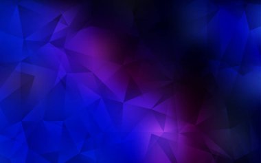 Koyu Pembe, Mavi vektör düşük poli arka plan.