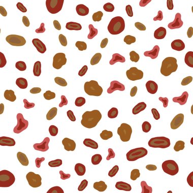 Açık Kırmızı, Sarı vektör noktalar ile dikişsiz kapak.