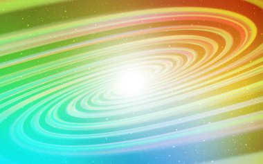 Açık Mavi, Kozmik yıldızlarla sarı vektör düzeni.