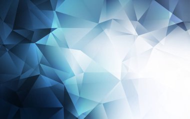 Açık mavi vektör parlayan üçgen düzeni.