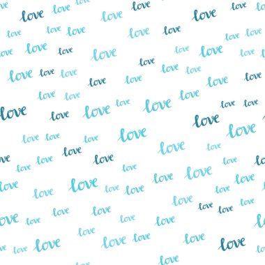 Kelimelerle Açık Mavi vektör sorunsuz doku Love You.