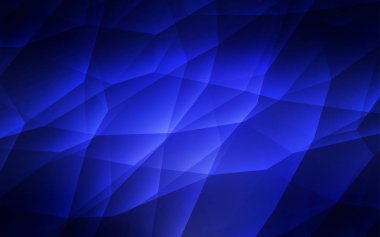 Çokgen tarzı lacivert vektör deseni. Üçgenler ile soyut tarzda dekoratif tasarım. Web siteleri için desen.