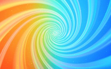 Açık Mavi, Astronomik yıldızlarla kırmızı vektör arka plan. Renkli kozmik yıldız ile Glitter soyut illüstrasyon. Kozmik arka planlar için şablon.