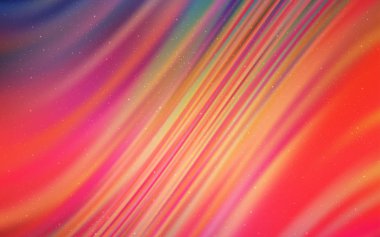 Açık mavi, gece gökyüzü yıldızları ile kırmızı vektör deseni. Degrade ile bulanık soyut arka planda uzay yıldızları. Kozmik arka planlar için şablon.