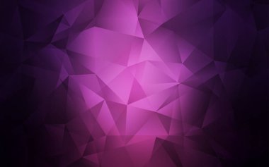 Koyu mor vektör degrade üçgenler desen.