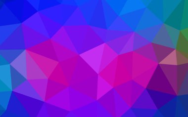 Koyu Pembe, Mavi vektör üçgen mozaik kapak.