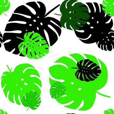 Yapraklar ile Açık Yeşil vektör sorunsuz soyut zemin. Yaprakları ile modern geometrik soyut illüstrasyon. Pencere panjurları, perdeler için doku.