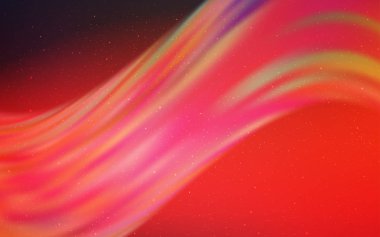 Açık mavi, gece gökyüzü yıldızlı kırmızı vektör deseni. Renkli kozmik yıldızlı soyut çizimler. Fütürist reklamlar ve kitapçıklar için şablon.