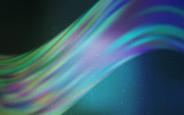 Açık mavi, Samanyolu yıldızlar ile yeşil vektör doku.