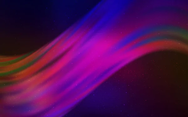 Dunkelblaue Rote Vektorschablone Mit Raumsternen Leuchtende Farbige Illustration Mit Hellen — Stockvektor