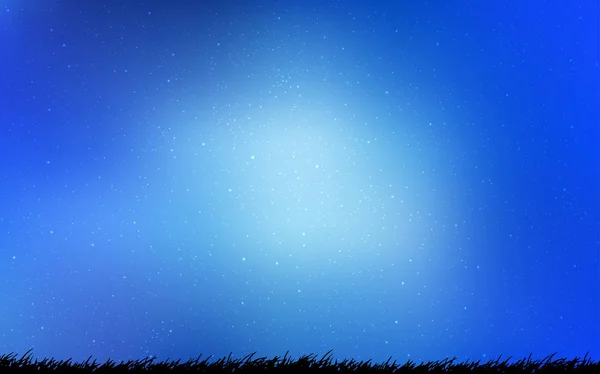 Hellblaues Vektormuster mit Sternen am Nachthimmel. — Stockvektor