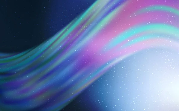 スペース星と光の青いベクトル テンプレート. — ストックベクタ