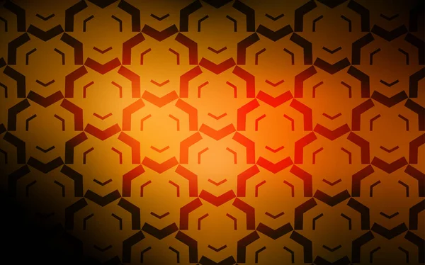 Textura vectorial naranja oscura con líneas dobladas . — Vector de stock