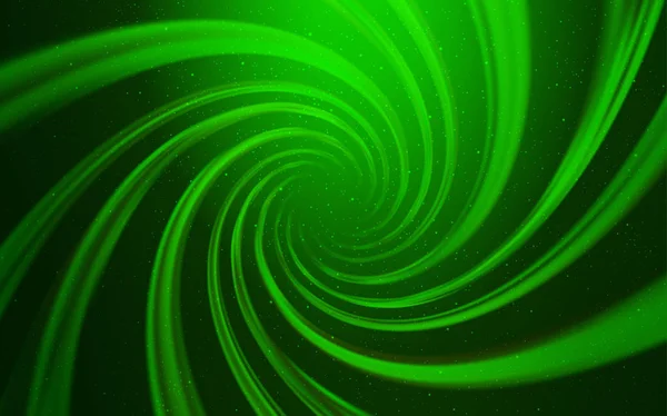 Hellgrüner Vektorhintergrund Mit Galaxiensternen Leuchtende Illustration Mit Himmelssternen Auf Abstrakter — Stockvektor