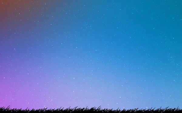 Hellrosa, blaues Vektormuster mit Sternen am Nachthimmel. — Stockvektor