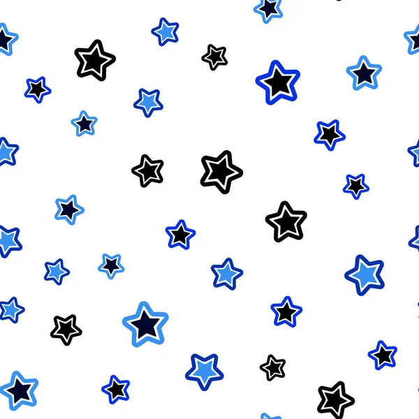 Темно-синий вектор с красивыми звездами . — стоковый вектор