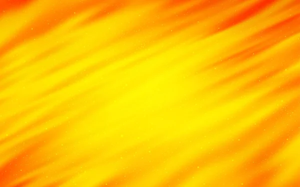 Layout vettoriale arancione chiaro con stelle cosmiche . — Vettoriale Stock