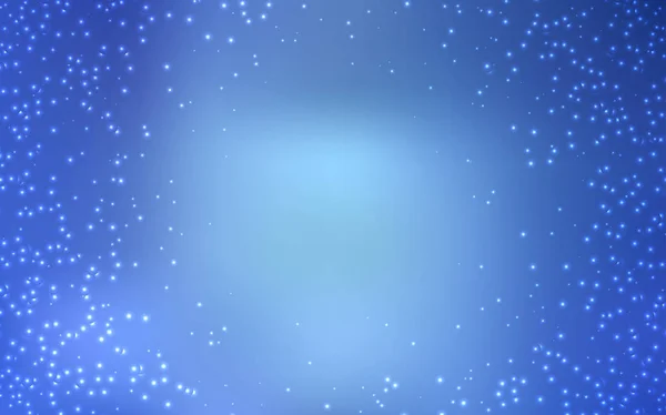 Modello Vettoriale Azzurro Chiaro Con Stelle Del Cielo Notturno Illustrazione — Vettoriale Stock