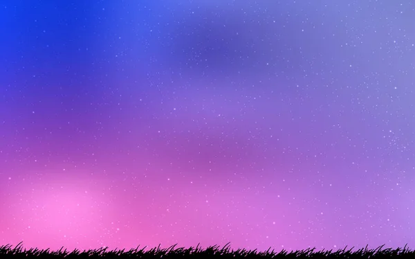 Luz púrpura, patrón vectorial rosa con estrellas del cielo nocturno . — Archivo Imágenes Vectoriales
