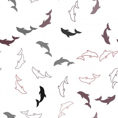 Yunuslar ile Koyu Turuncu vektör sorunsuz arka plan.