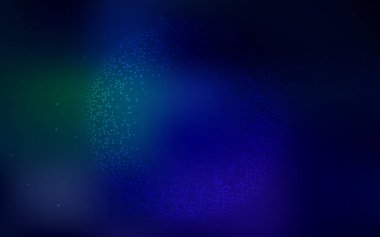 Lacivert, uzay yıldızları ile yeşil vektör şablonu.