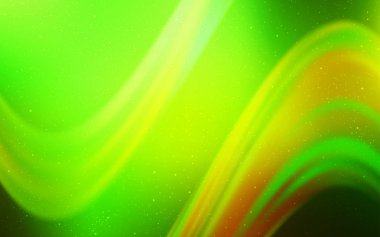 Açık yeşil, astronomik yıldızlar ile sarı vektör arka plan.