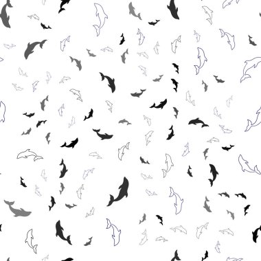 Yunuslar ile Lacivert vektör sorunsuz arka plan.