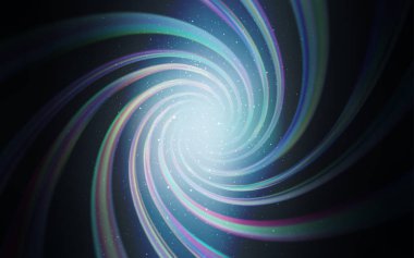 Koyu mavi vektör arka plan gökada yıldız ile.