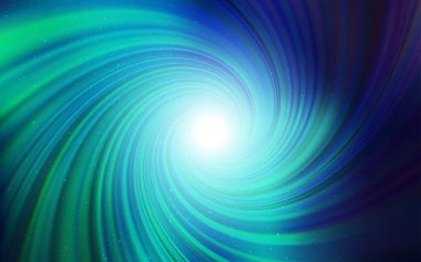 Açık mavi, yeşil vektör şablonu ile uzay yıldızları.