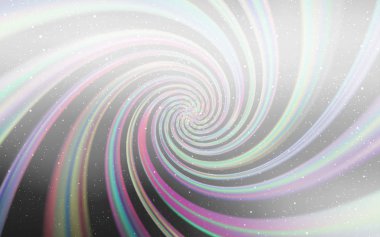 Astronomik yıldızlarla açık Gri vektör arka planı. Soyut şablonda gökyüzü yıldızlarıyla parlayan illüstrasyon. Fütüristik reklam, kitapçıklar için desen.