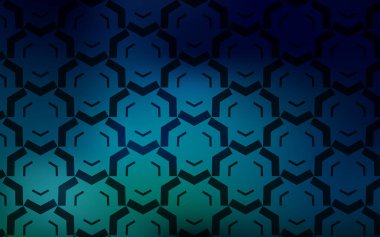 Koyu Mavi, bükülmüş çizgilerle yeşil vektör düzeni.