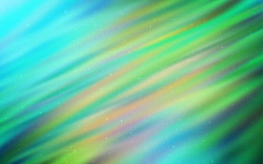 Açık mavi, yeşil vektör şablonu ile uzay yıldızları.