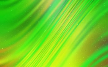 Astronomik yıldızlarla açık yeşil vektör arka planı. Parlak astronomik yıldızlarla parlayan renkli illüstrasyon. İşletme reklamınız için akıllı tasarım.