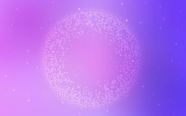 Kozmik Yıldızlar ile açık mor vektör düzeni.