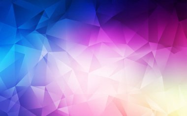 Pembe ışık, vektör soyut poligonal şablon mavi.