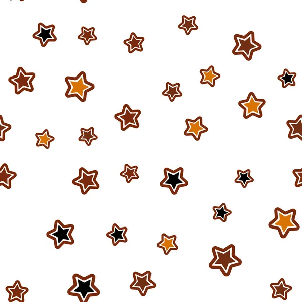 Dark Orange vector aspect fără sudură cu stele strălucitoare . — Vector de stoc