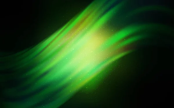 Σκούρο πράσινο διάνυσμα φόντο με αστρονομικά αστέρια. — Διανυσματικό Αρχείο