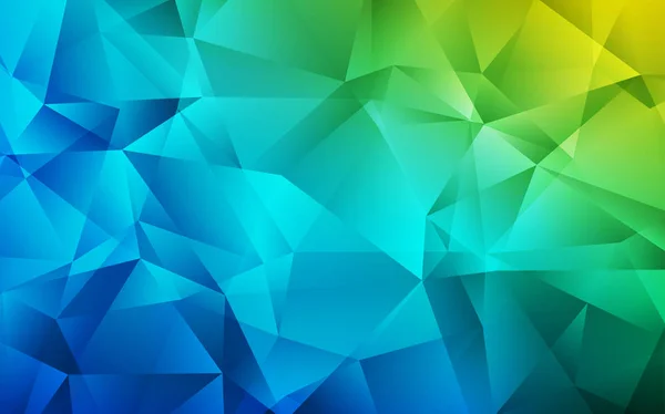 Bleu clair, Texture triangles à gradient vectoriel vert . — Image vectorielle