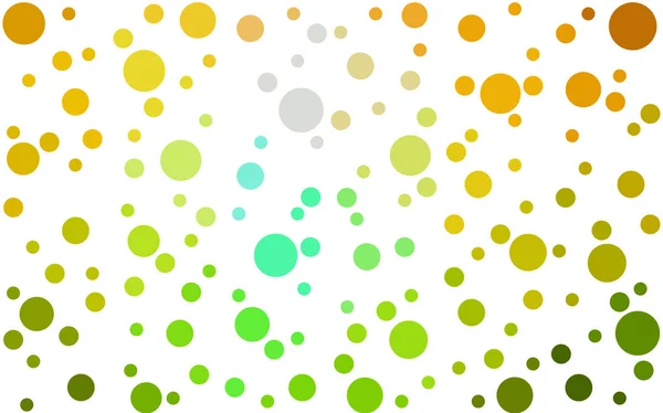 Verde escuro, padrão de vetor amarelo com esferas. —  Vetores de Stock