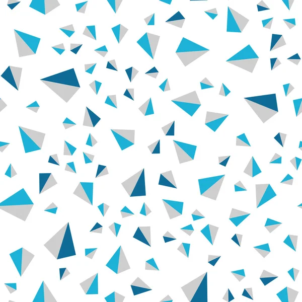 Vecteur bleu clair sans couture, fond isométrique avec triangles . — Image vectorielle
