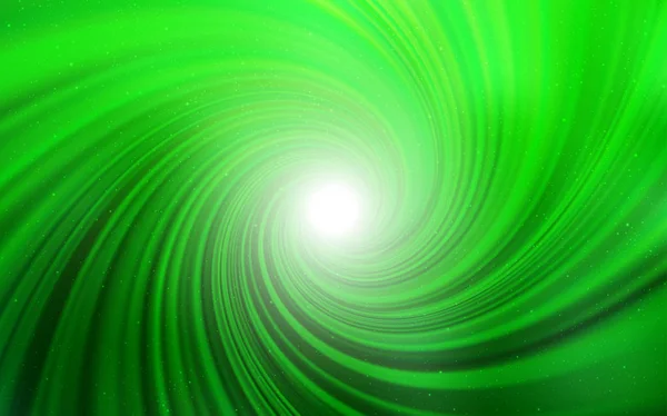 Textura Vectorial Verde Claro Con Estrellas Vía Láctea Ilustración Abstracta — Vector de stock