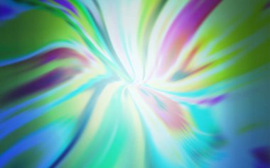 Açık Mavi, bükülmüş çizgilerle yeşil vektör dokusu.