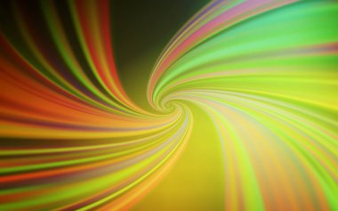 Koyu Yeşil, alaycı çizgileri olan sarı vektör arka plan. Bandy hatları ile modern degrade soyut illüstrasyon. Tasarımınız için renkli dalga deseni.