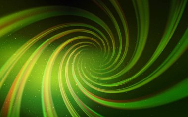 Galaksi yıldızlı açık yeşil vektör arka planı. Bulanık dekoratif tasarım galaksi yıldızlarıyla basit bir stilde. Astroloji web siteleri için desen.