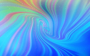 Kozmik Yıldızlar ile açık mavi vektör düzeni.