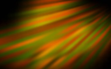 Koyu yeşil, sarı vektör soyut bulanık düzen. Soyut ve gradyan renkte renkli çizimler. İşiniz için yeni tasarım.