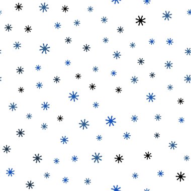 Xmas kar taneleri ile Açık Mavi vektör dikişsiz arka plan.