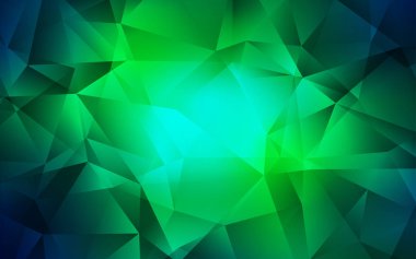 Açık Mavi, Yeşil vektör düşük poli düzeni.