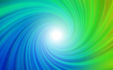 Açık mavi, yeşil vektör şablonu ile uzay yıldızları.