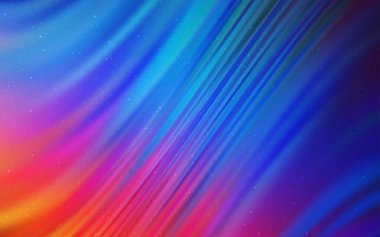 Açık Mavi, Galaksi yıldızları ile kırmızı vektör arka plan. Soyut şablonda gökyüzü yıldızlarıyla parlayan illüstrasyon. Reklamınız, afişiniz, afişiniz için en iyi tasarım.